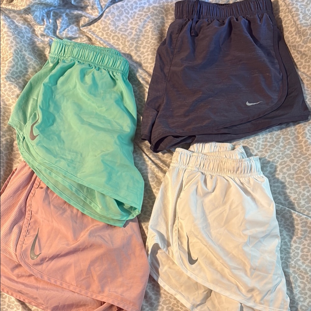 Nike Blue Green Athletic Shorts Lightweight Performance